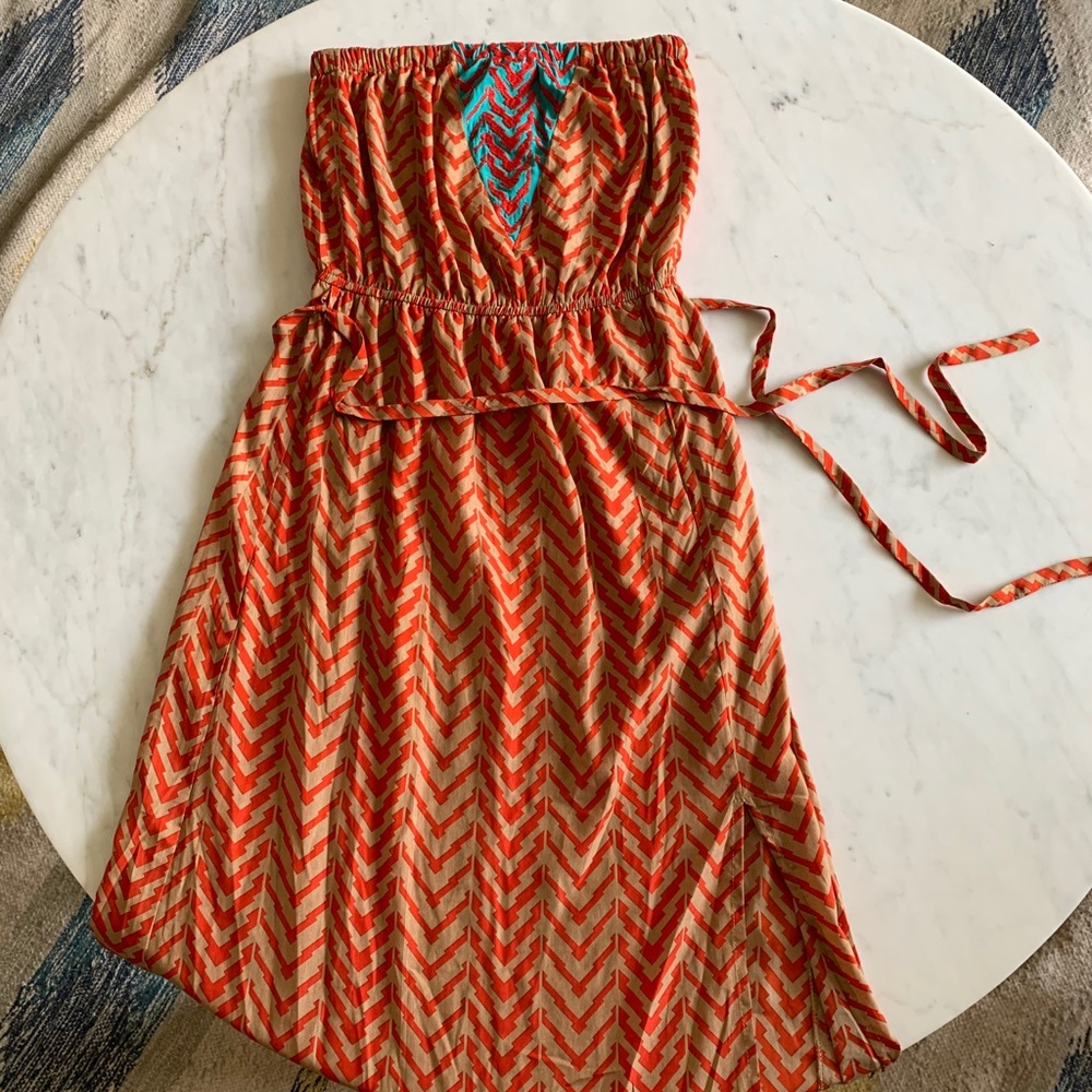 THML Strapless Maxi Dress